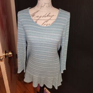 Very soft, cute blue sweater, size M from absolutely famous